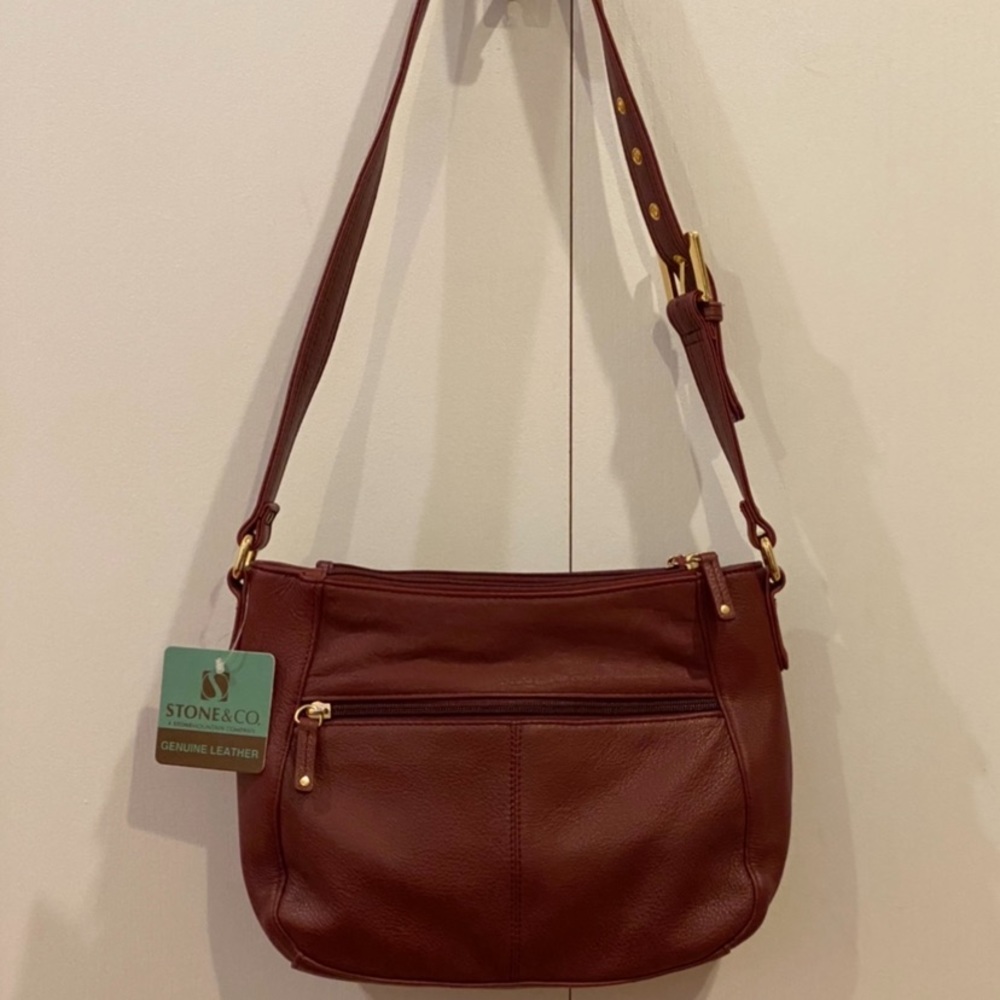 Stone & Co Red Leather Bag